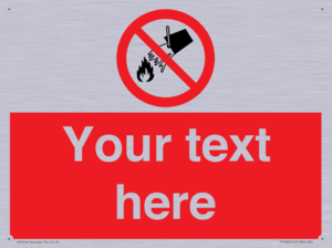 Custom prohibition Do not extinguish with water